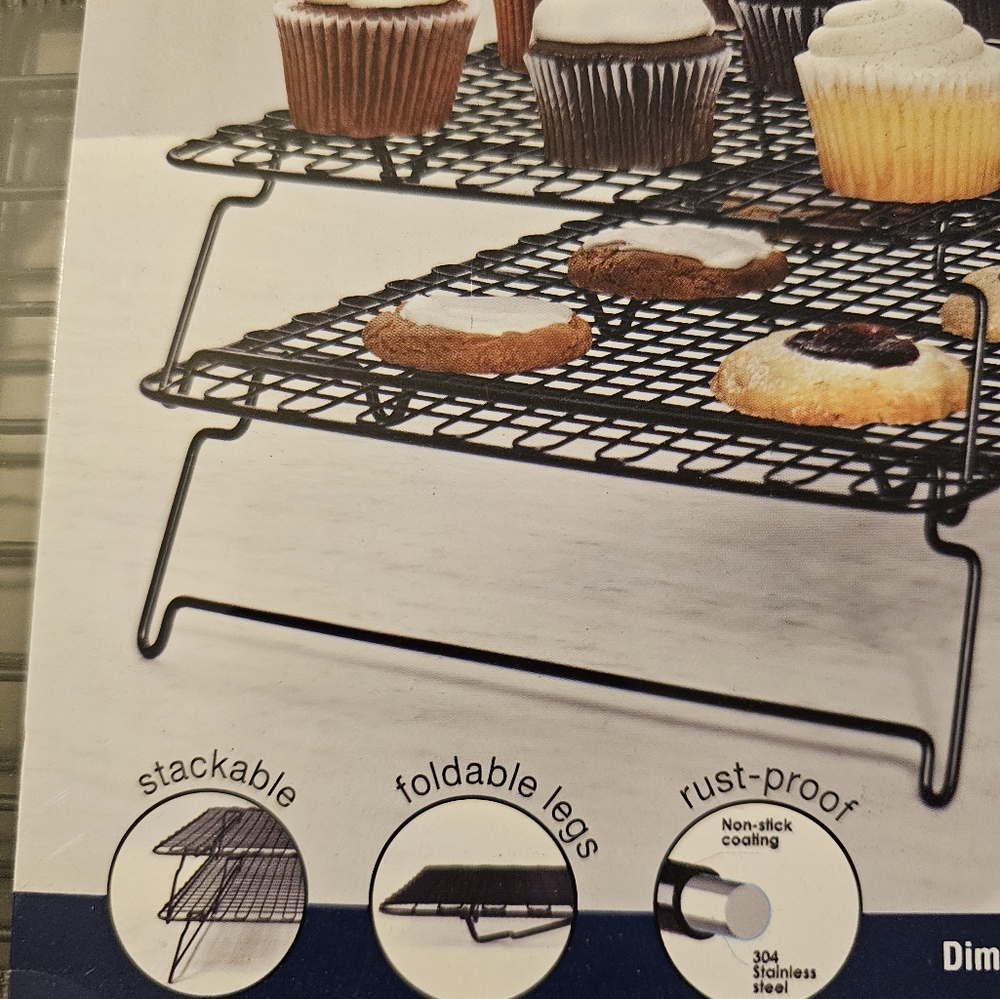 MIU Foldable & stackable Cooling Rack, 2-pack - Picture 3 of 4